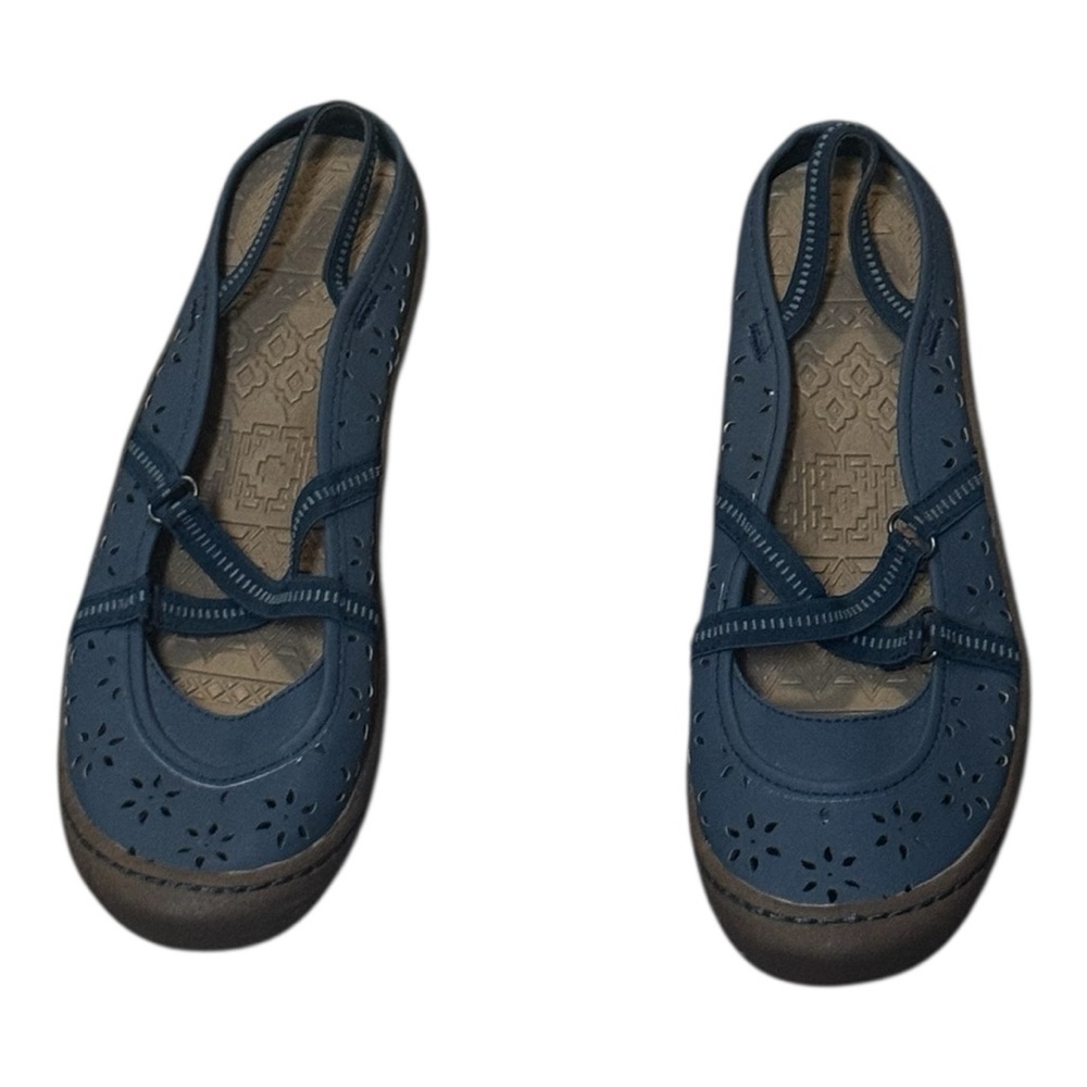 Muk Luks Blue Perforated Flats